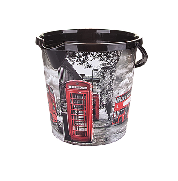 Ведро с рис. "Лондон" (12л) 09126     1/24шт.
