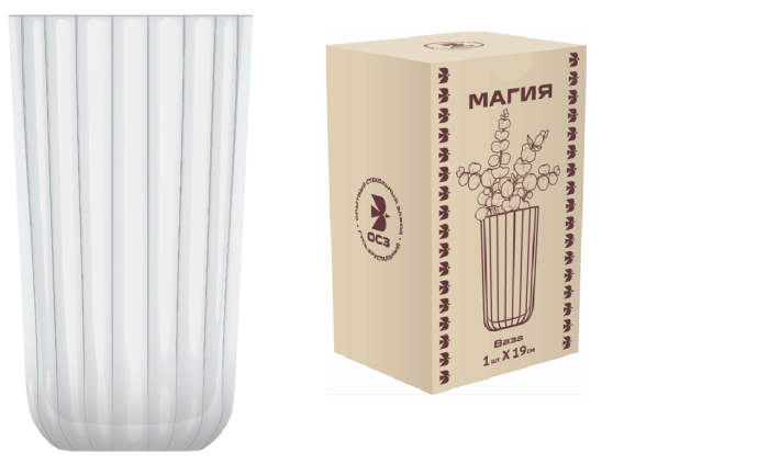 Ваза для цветов "Магия" 24с2395 в под. упак.                 1/6шт.