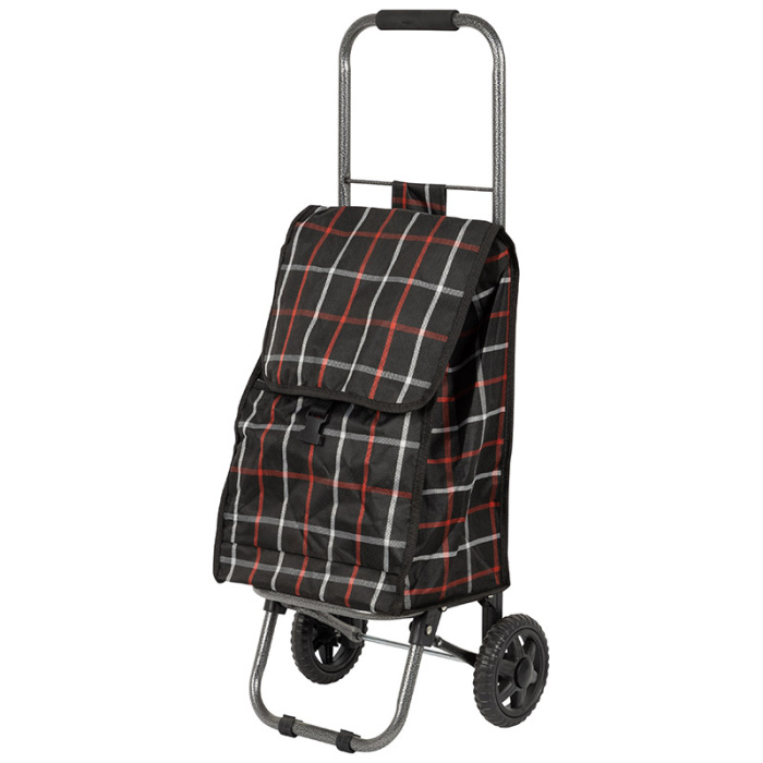 Тележка с сумкой D203ECO "Коричневая клетка" 002251     1/10шт.