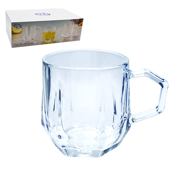 Набор кружек (6 пр.) 230 мл, 8*7,3 см, 109721 стекло                                      1/12шт.