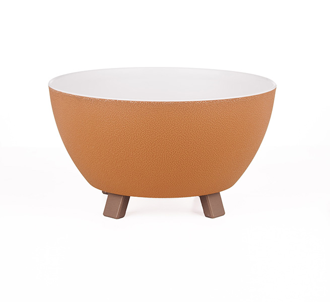 Кашпо "Полусфера" 651 (2,2л) желт.-корич.      1/24шт.