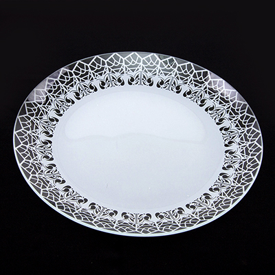 Тарелка "Кружево 7" мел. 160850(85-260-147) бел. (26см)      18шт.