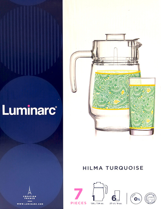 Набор питьевой "Hilma Turquoise" (7пр.) Q5450    1/3шт.