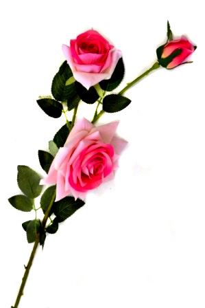 Цветок "Ветка розы" 9115-8 (розовая) Р-8 (38142)          1/192шт.